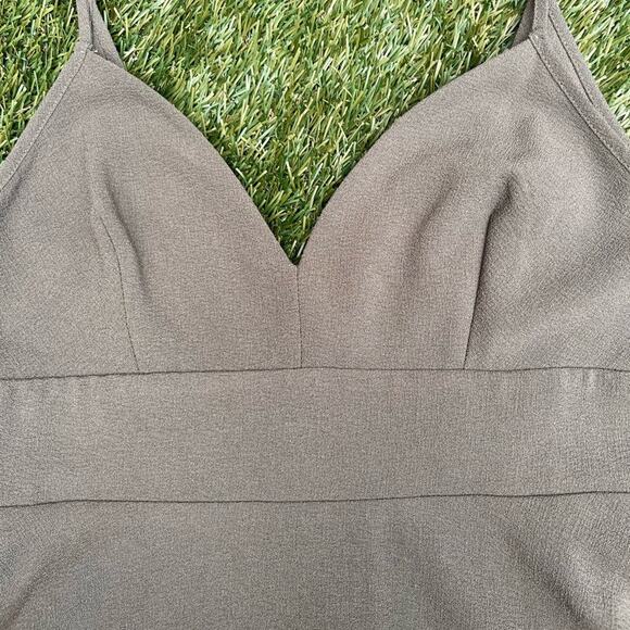 Arrays Bow Tie Spaghetti Strap A-Line Mini Dress Olive Green Summer Dress Large - Picture 5 of 11
